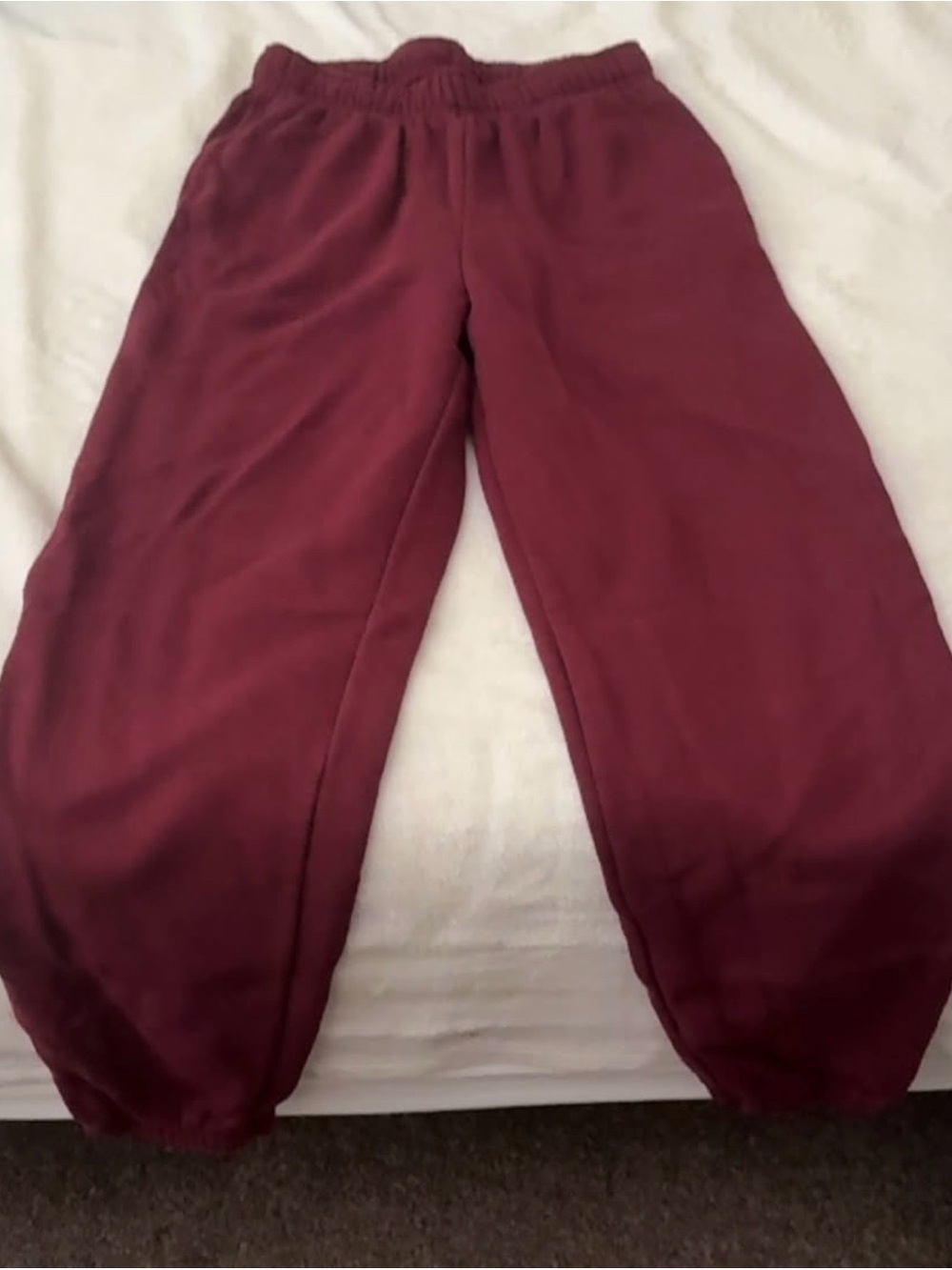 SO Maroon Kids Sweatpants with Elastic Waist
